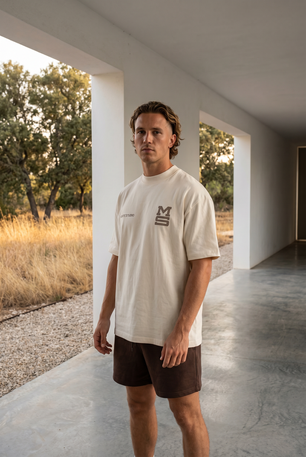 Core Logo Tee Ecru