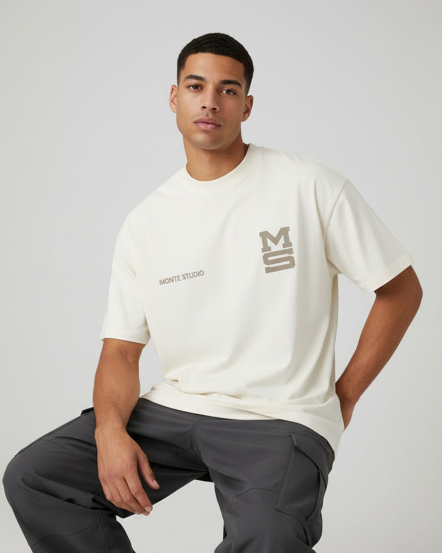 Core Logo Tee Ecru | PRE-ORDER